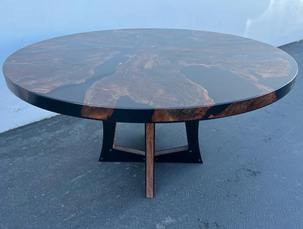 black epoxy resin table
