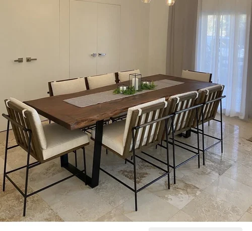 rectangular table with minimlist chairs